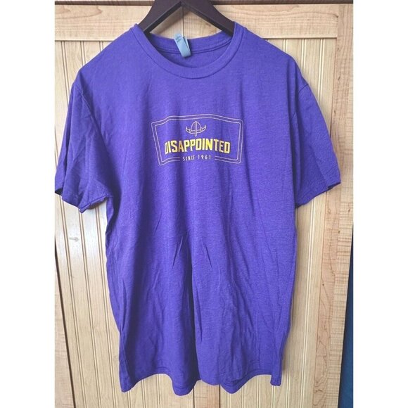 Minnesota Vikings Shirt Mens Large Purple Yellow Disappointed Since 1967 - Picture 2 of 5